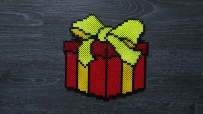 Paquet Cadeau Rouge et Jaune