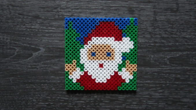 Père Noël en foret sous-verre